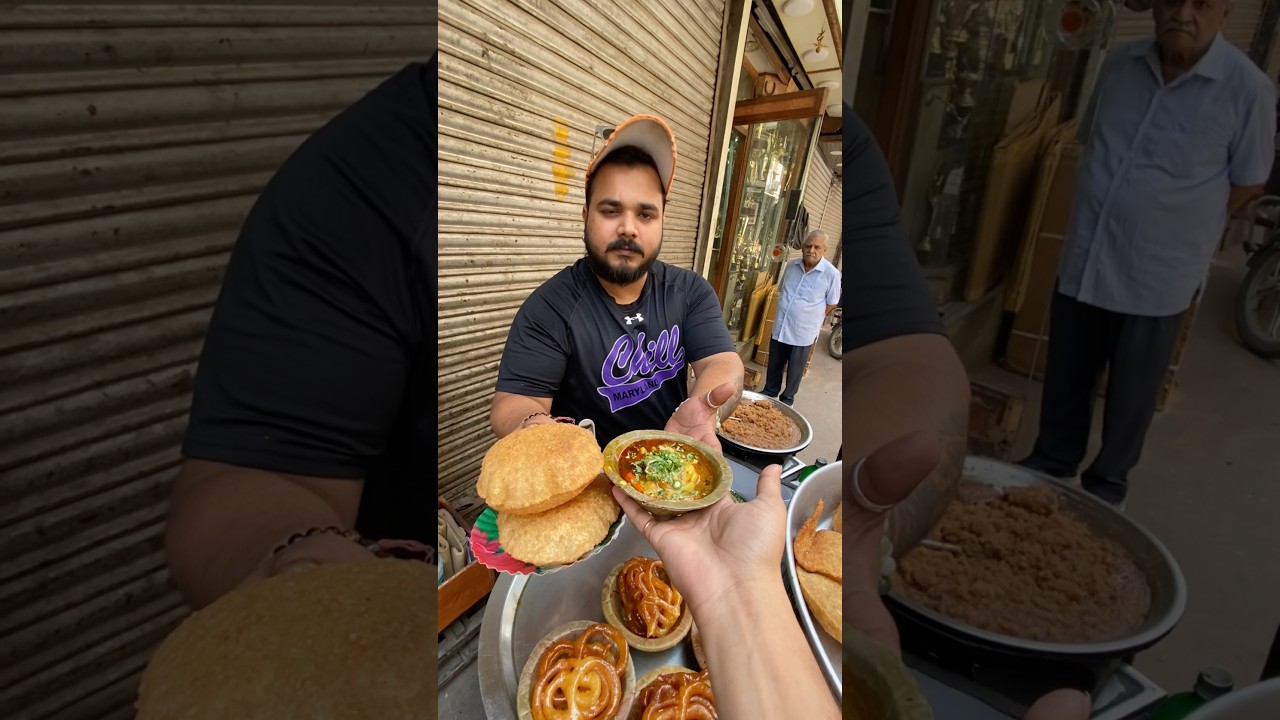 Delhi 6 का Most Viral Morning Breakfast 😱🔥❤️#shorts #india #food #youtubeshorts #trendingshorts