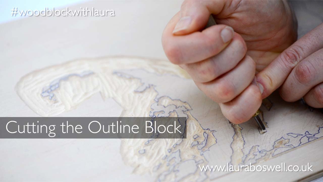 Japanese Woodblock With Laura Episode 9 - Cutting the Outline Block