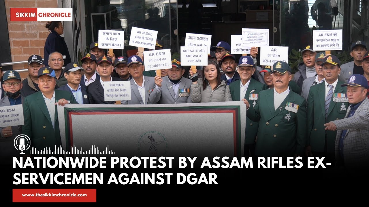 Nationwide Protest by Assam Rifles Ex-Servicemen Against DGAR