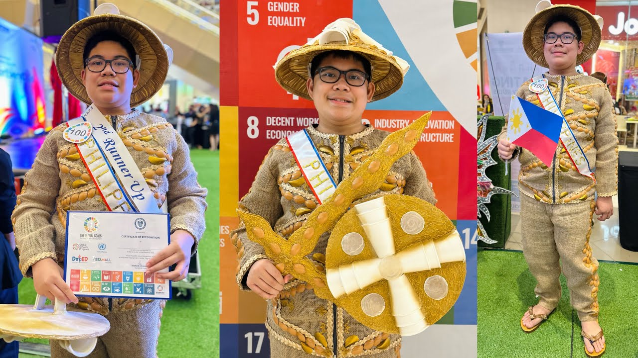 UN & World Children’s Day 2023 | Congratulations MJ |  2nd-runner up | Recycled National Costume