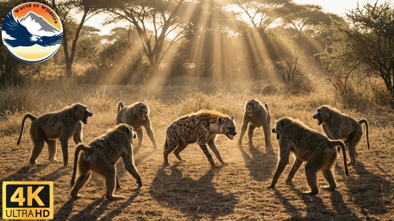 The Baboon Brain: Why Do They Dare to Challenge Brutal Predators#animaldocumentary|World of Wildlife