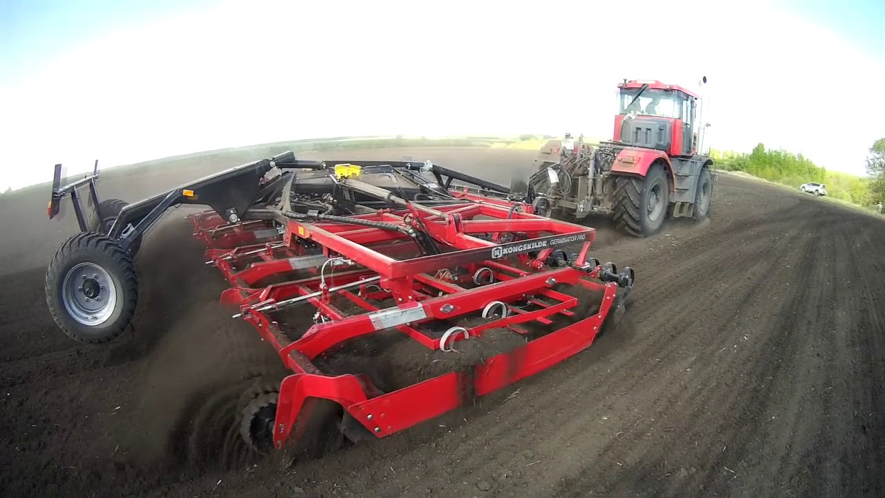 Компактор Germinator Pro 6200 + Кировец К4: культивация под сою в Липецкой области 6.05.2019!