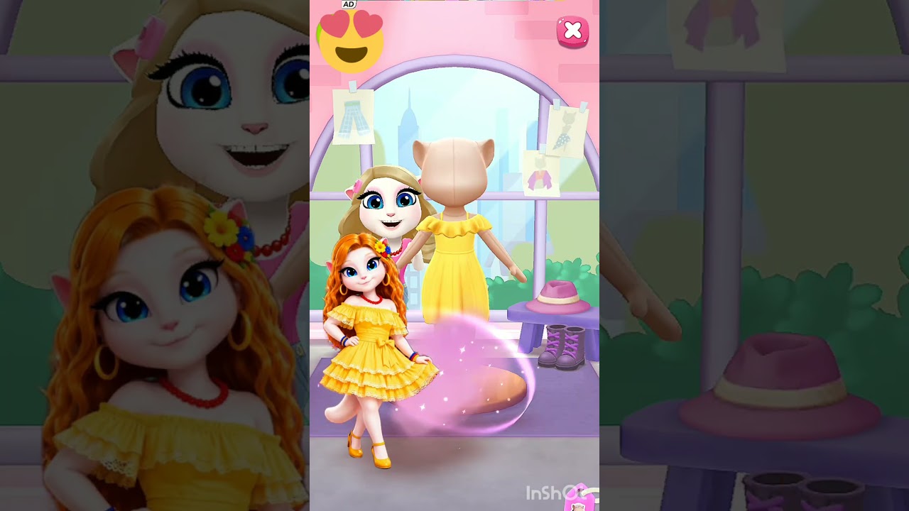 MY TALKING ANGELA TRANSFORMATION #shorts #shortvideo #mytalkingangela2 #viral #games #cosplay #funny