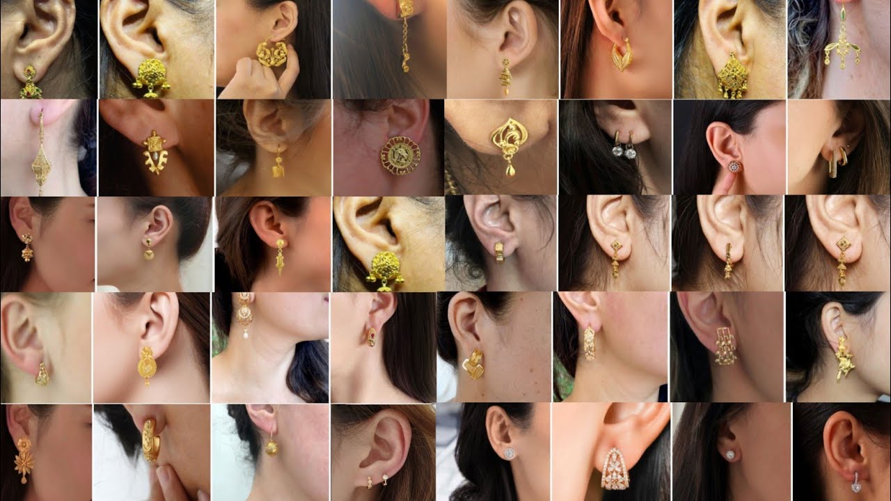 #2025​ Daily Wear Earrings Designs In Gold | Latest Stud Earrings for women |Gold Earrings Design