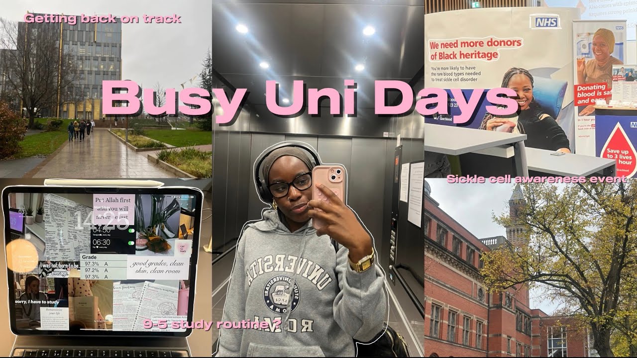 9–5 Study Challenge 😥 + Sickle Cell Awareness 🩸& productivity stuggles 😴| Med Student Realities