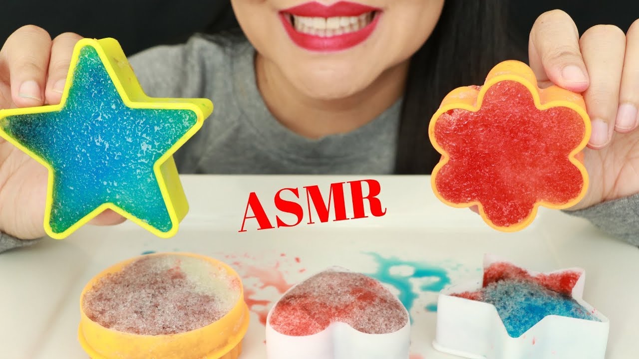 REFROZEN FLAVORED SHAVED ICE ~ ASMR (No Talking) Eat Life With Kimchi