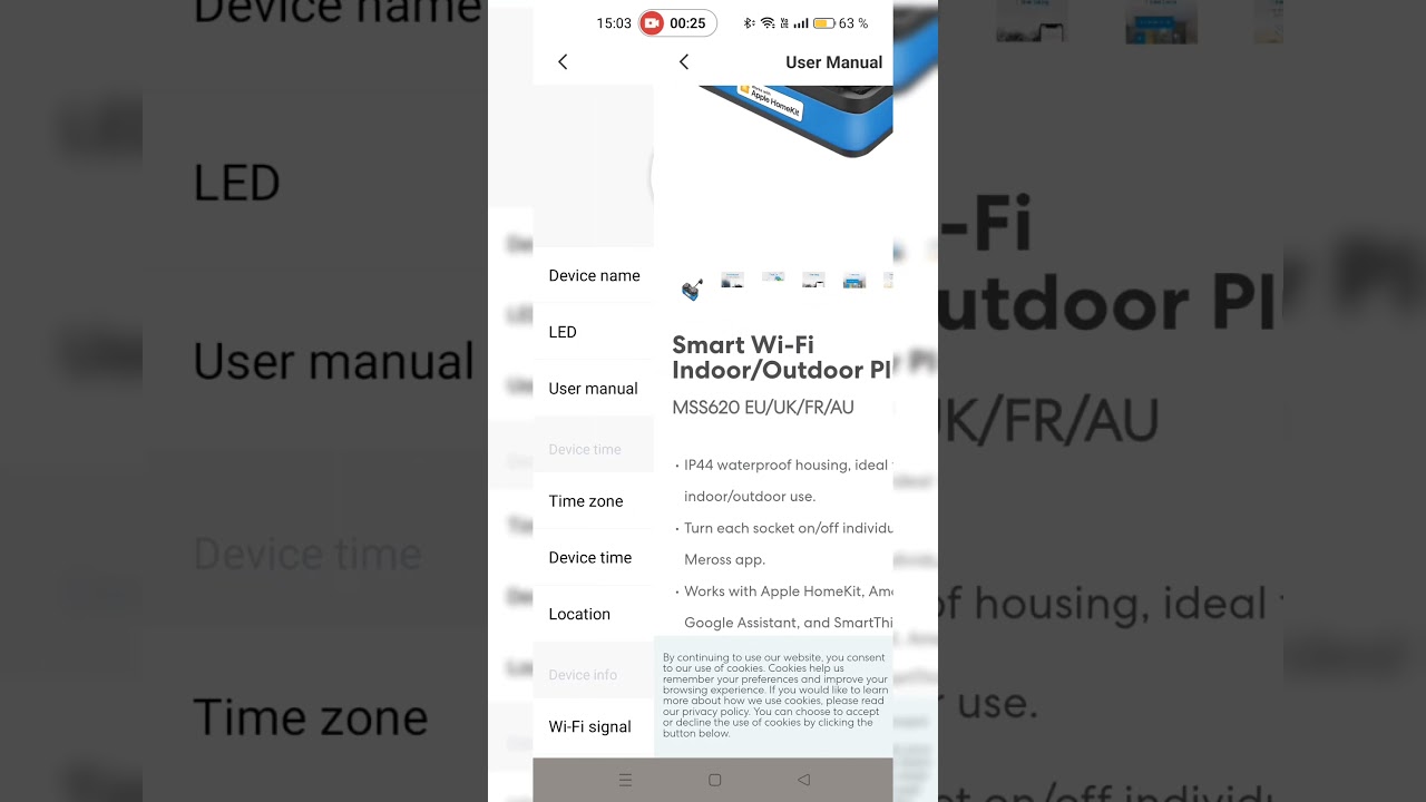 Meross MSS620 Smart Wi-Fi Outdoor Plug & Meross Android app #meross #shortvideo