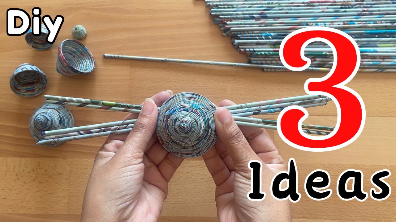 3 Different and Awesome!!! DIY Ideas Using Newspaper waste || Best out of waste ideas
