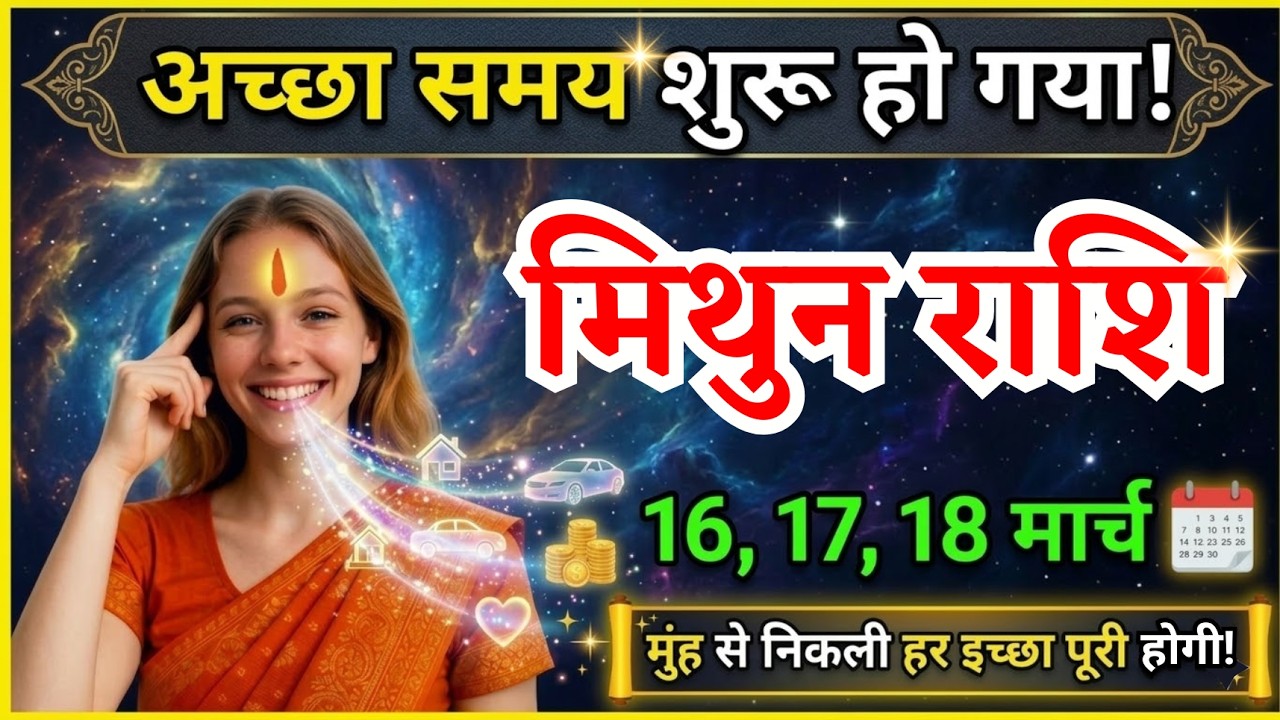 16, 17, 18 मार्च, मिथुन राशि वालों अच्छा समय शुरू हो गया, Mithun Rashi