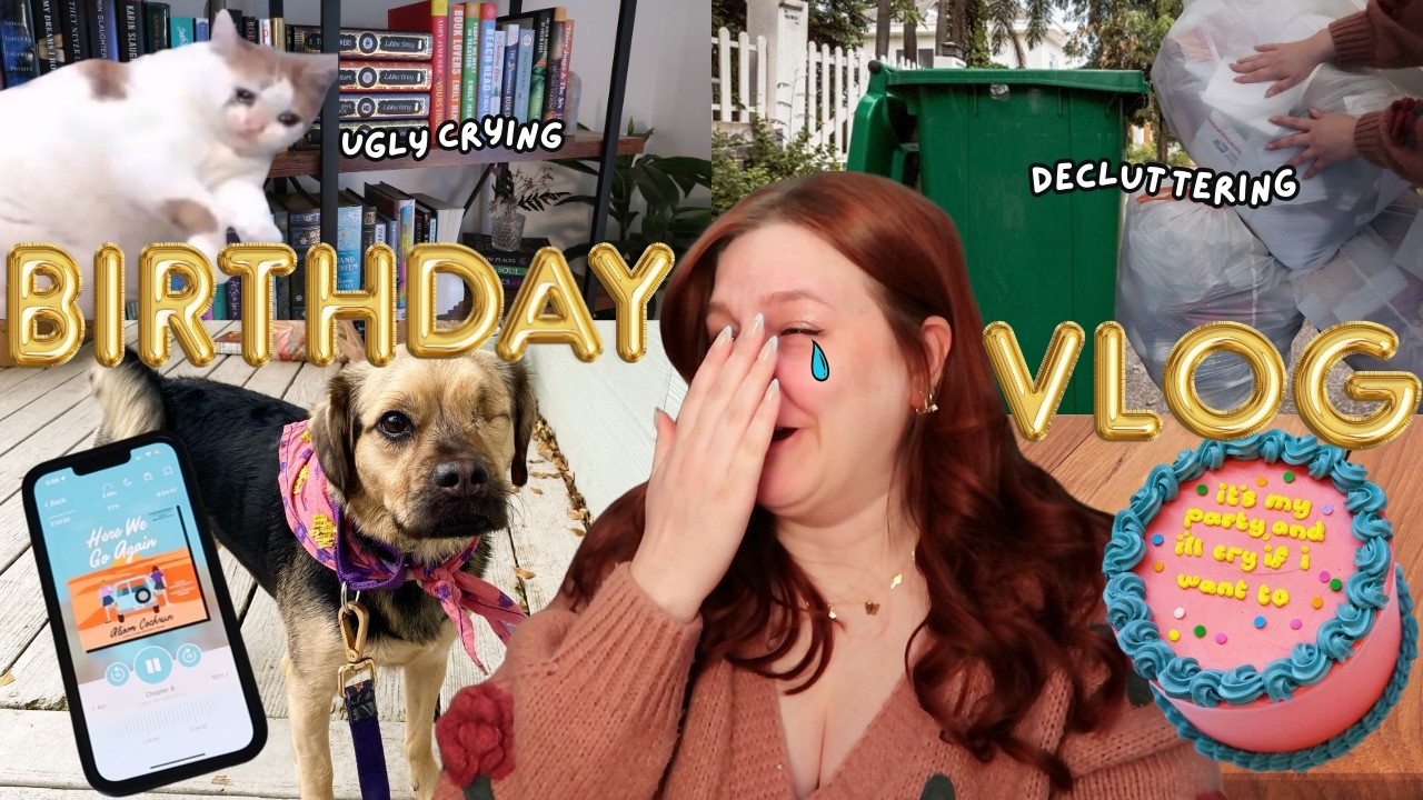 reading a sad book on my birthday 🎂🥲 sapphic book, ugly crying, & decluttering