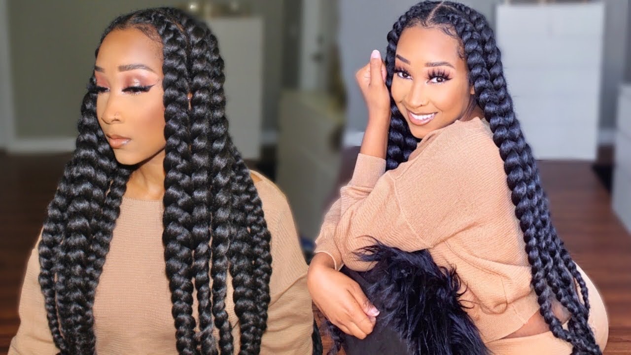 How to DIY Long Jumbo Popsmoke Braids : Step by Step Detailed Feed in Method for Beginners
