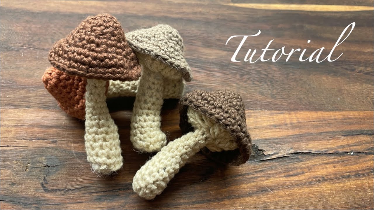 Mini Crochet Mushroom 🍂Cozy Fall Tutorial 🍂 Hæklet efterårs svamp 🍂Easy Autumn DIY