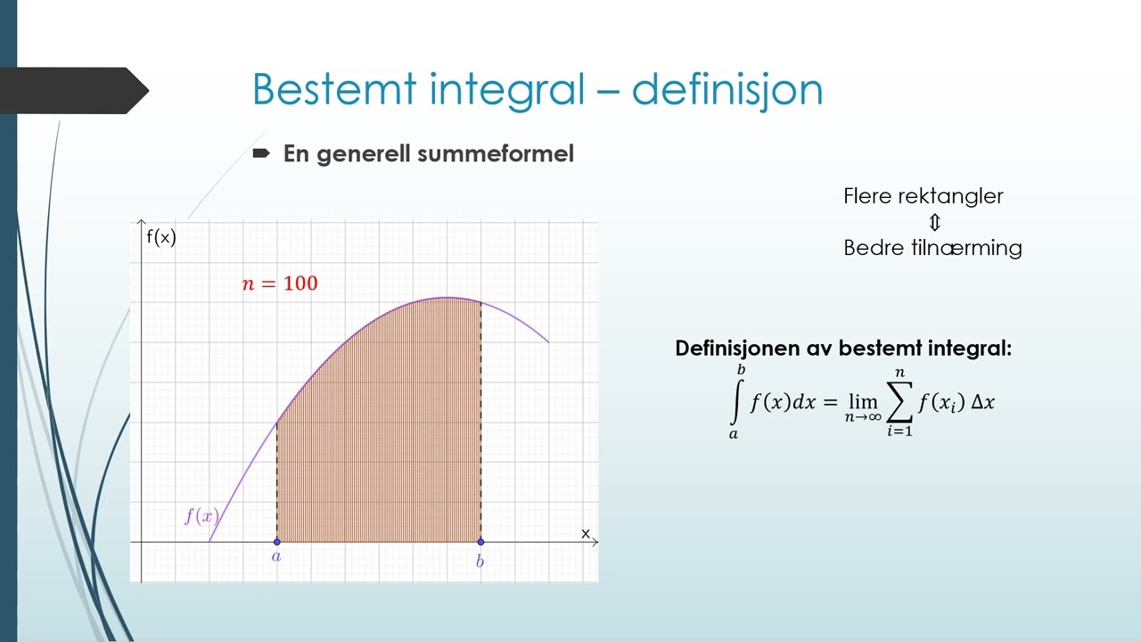 Bestemt integral, definisjon