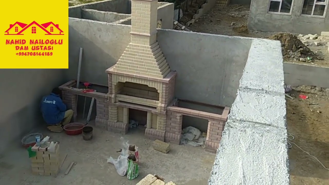 bisetka ,qazanxana və hasar damının yığılması