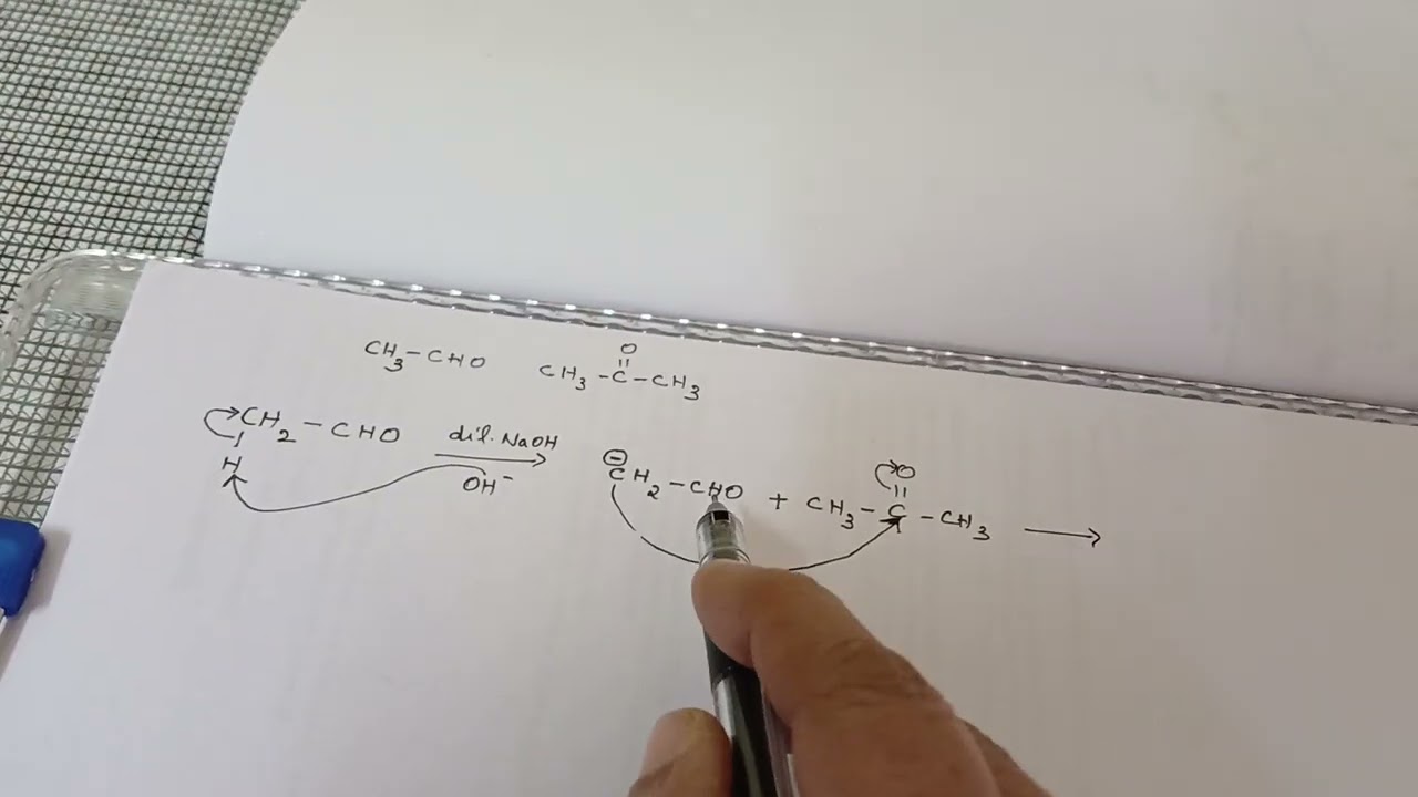 Cross Aldol condensation products of acetaldehyde and acetone.