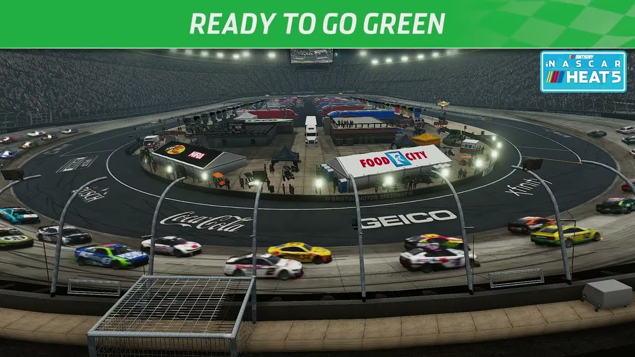 iNASCAR HEAT 5 : Race 1 Bristol Motor Speedway Simulation