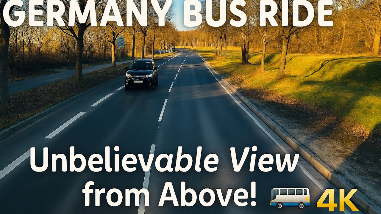 Germany 4K Bus Ride 🚌✨ Feels Like You&rsquo;re on the Upper Deck! | Real-Time Urban Journey