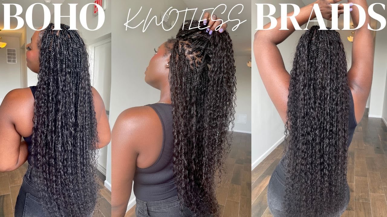 Human Hair Boho Braids | Knotless Boho braids with human hair| Ywigs Bulk Braiding hair