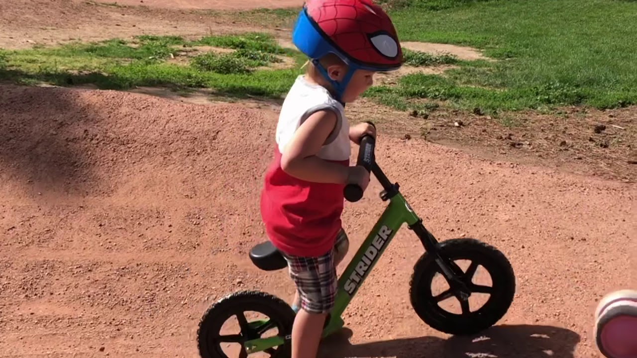 First day on their strider bikes