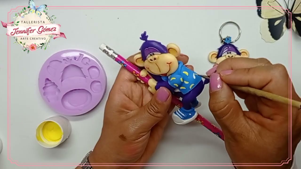 Mono en porcelana fría con Molde de Silicón