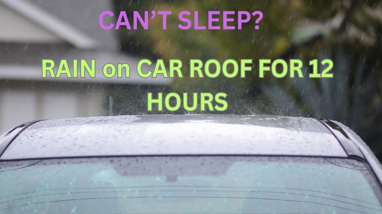 It’s Raining… Sleeping in the Car 🚗🌧️ | 12 Hours Rain on Car Roof for Deep Sleep