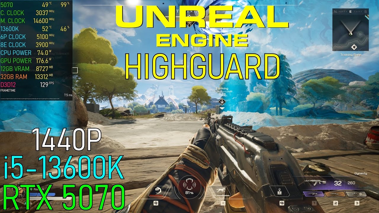 Highguard: RTX 5070 OC | [High, DLSS 4.5: K] 1440P (UE 5)