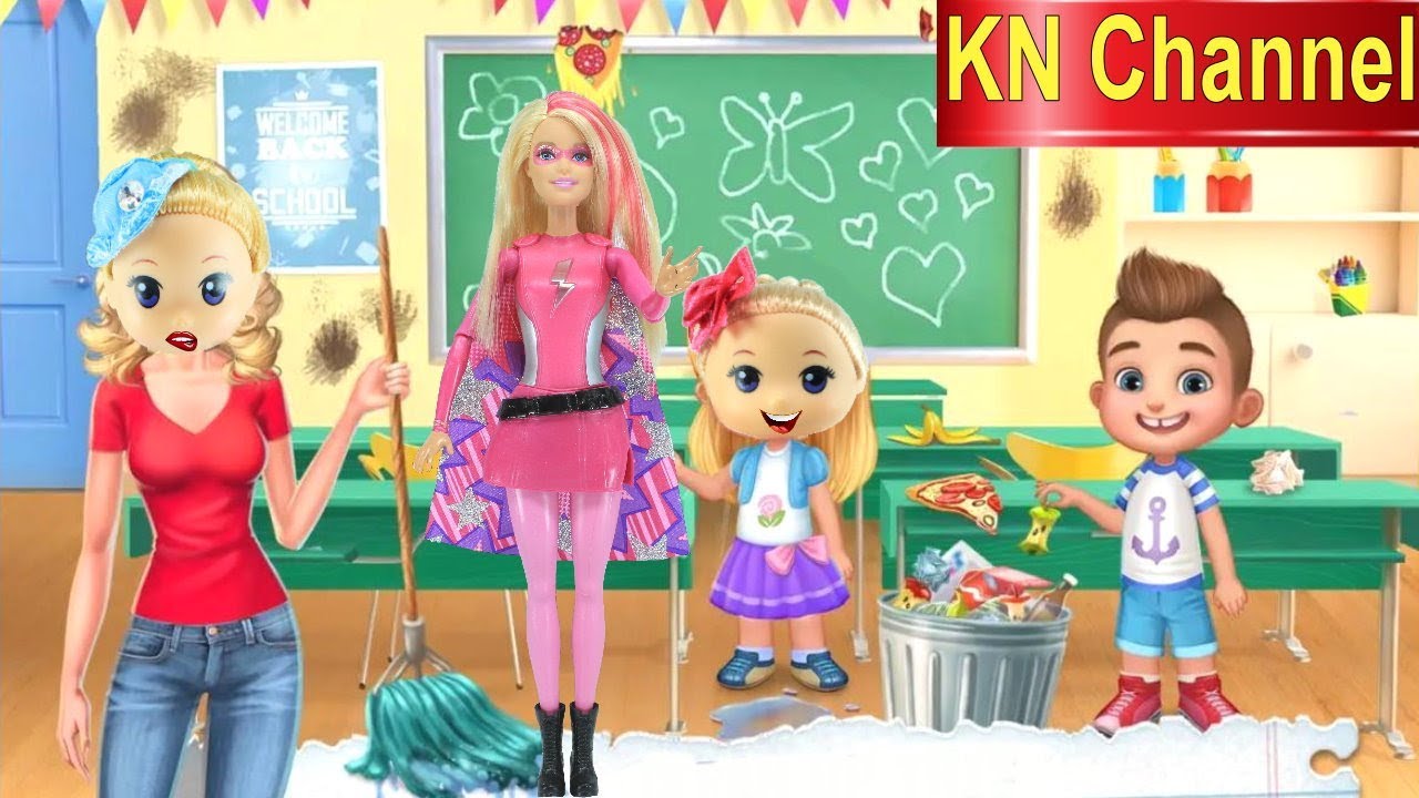 BÚP BÊ KN Channel ĐI HỌC P2 BACK TO SCHOOL | BÀI TẬP HÓC BÚA