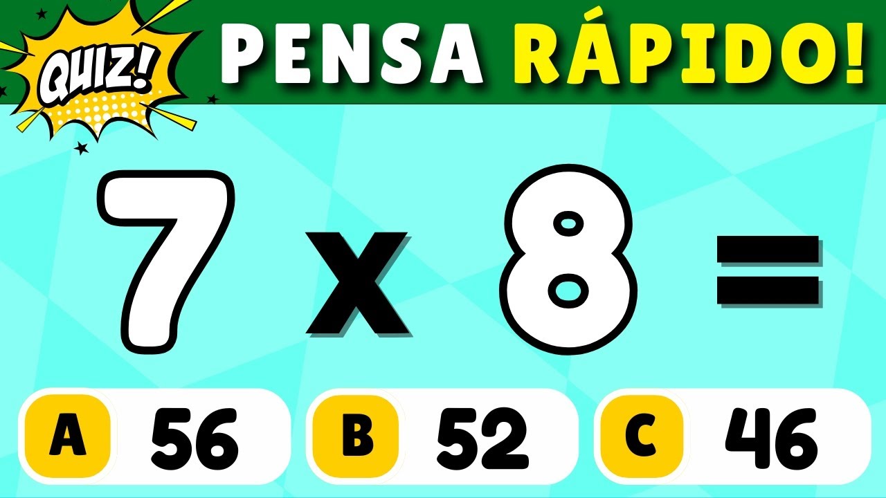 🚨 Quiz de Matemática com Multiplicação #3 [VOCÊ CONSEGUE ACERTAR TODAS]