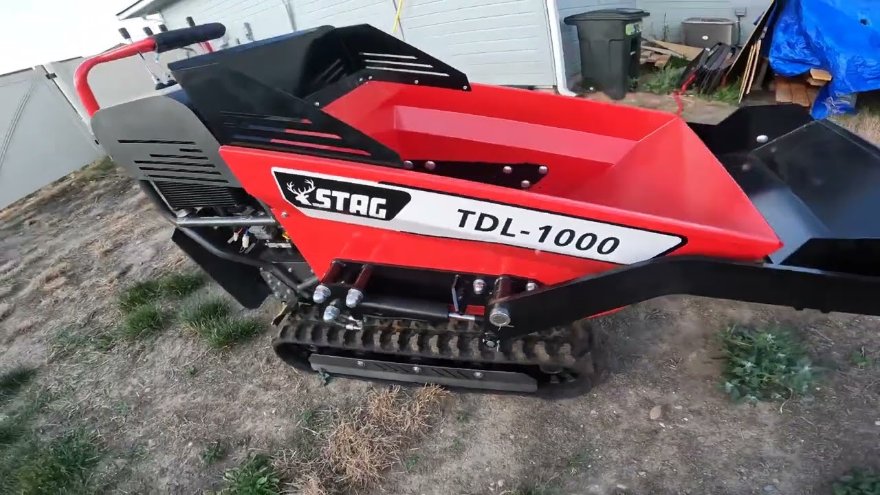 Stag TDL-1000 Self loading and dumping ride on tracked wheelbarrow walk around