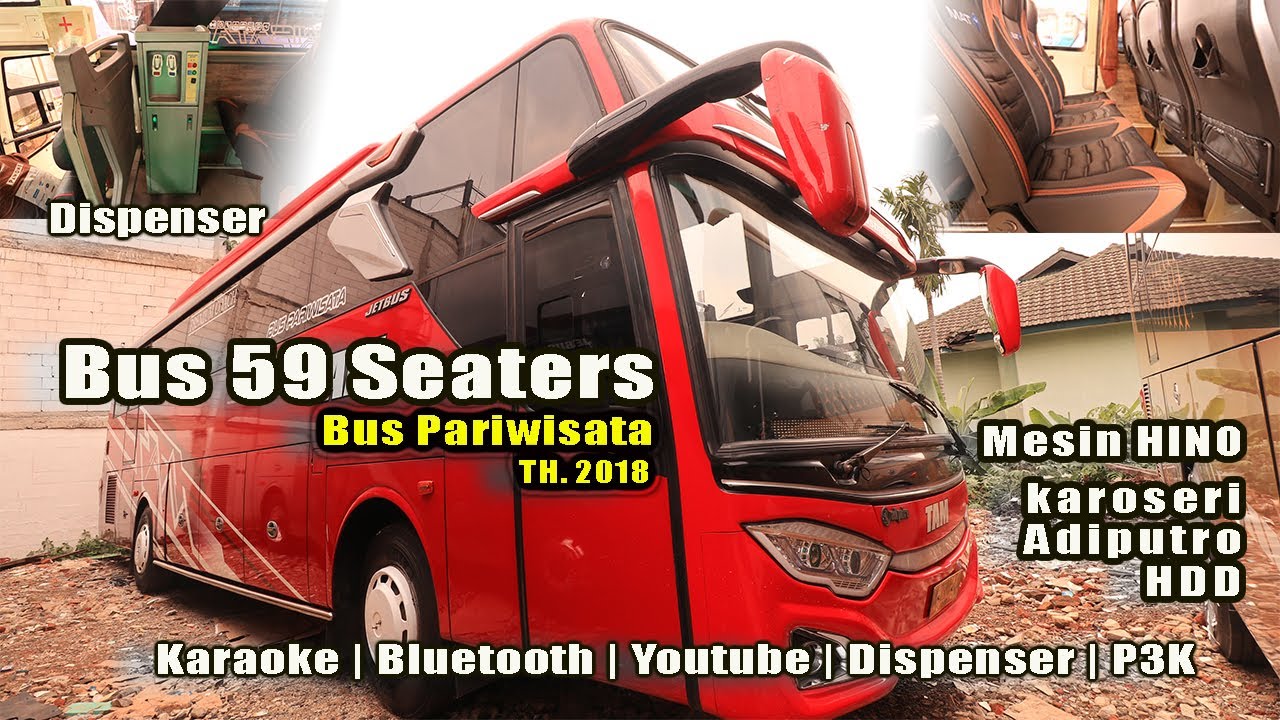 Bus 59 Seaters (Tempat Duduk) | Bus HDD Pariwisata | Untuk Rental Perjalanan Dan Pariwisata
