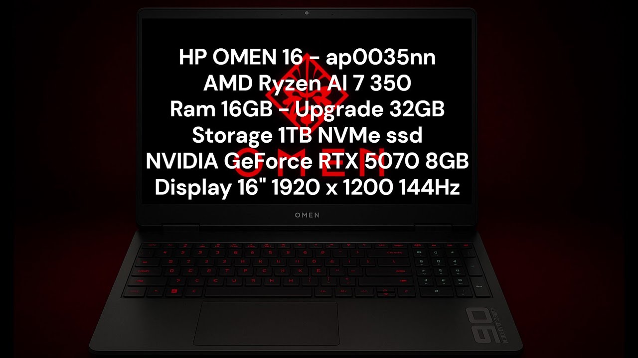 HP OMEN 16 - ap0035nn - Unboxing - Disassembly - Ram Upgrade