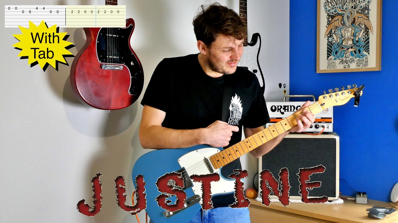 Justine - La ride du lion - Cover Guitar (With Tab on screen)