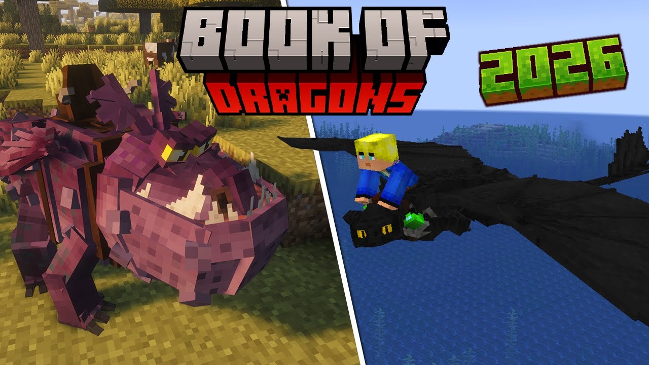 🐉 Самый новый мод КАК ПРИРУЧИТЬ ДРАКОНА в Майнкрафт | ОБЗОР МОДА MINECRAFT Book of Dragons 🐉