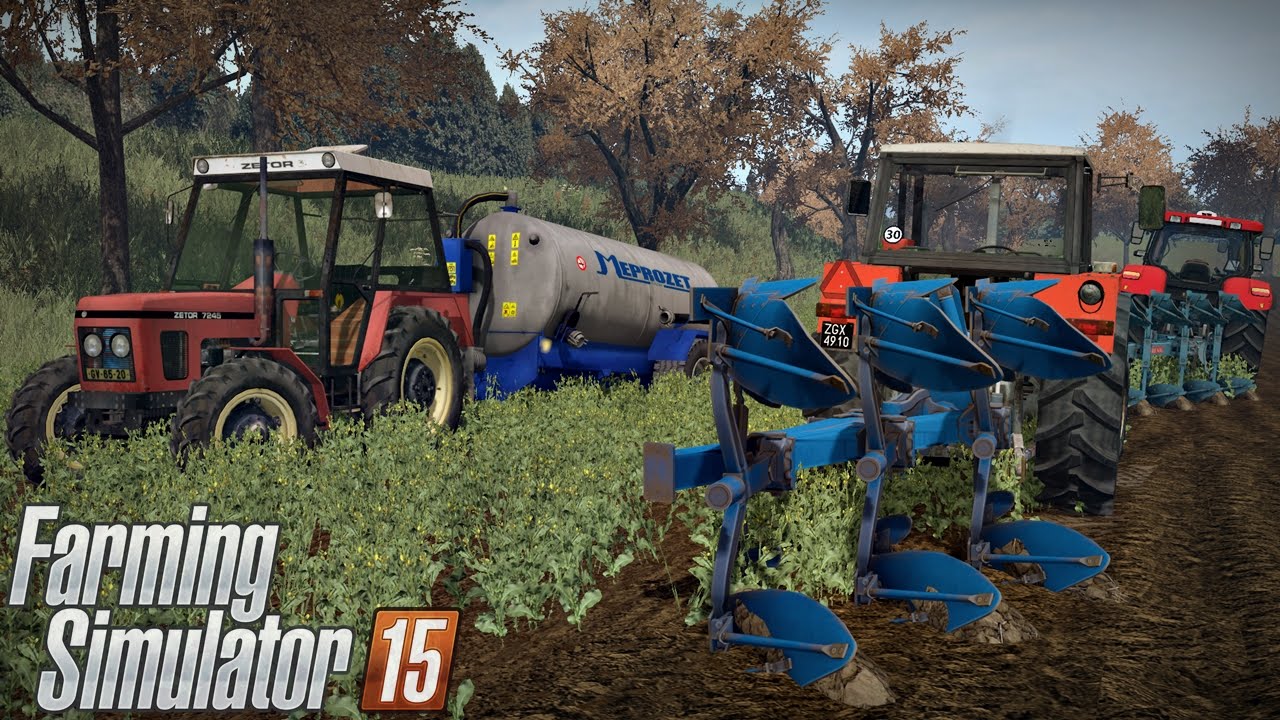 Jesień na Typowa Polska Wieś v3 Gnojowica i orka na 2 ☆ FS15 MP #43 ㋡ Bronczek & MafiaSolec