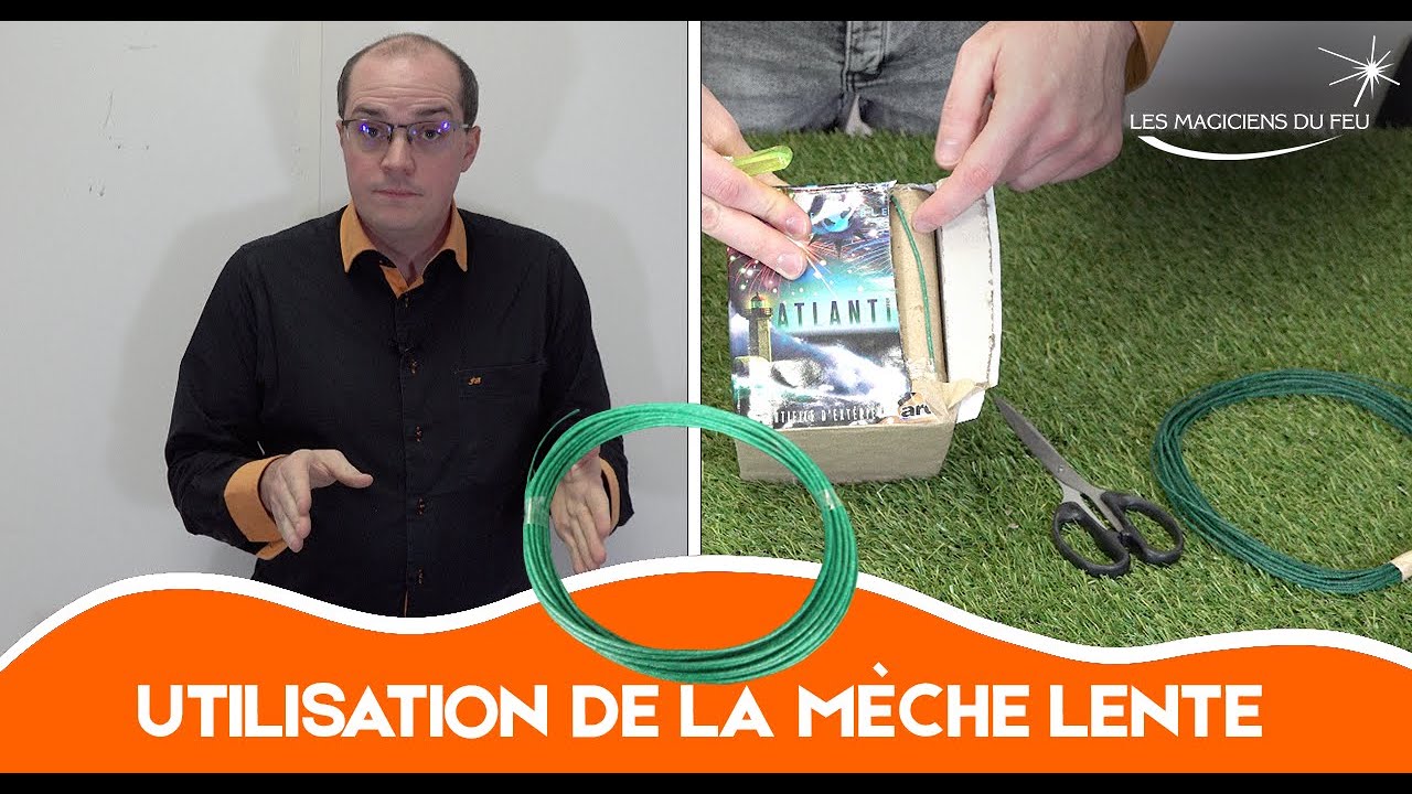 Comment raccorder un artifice à de la mèche lente ?