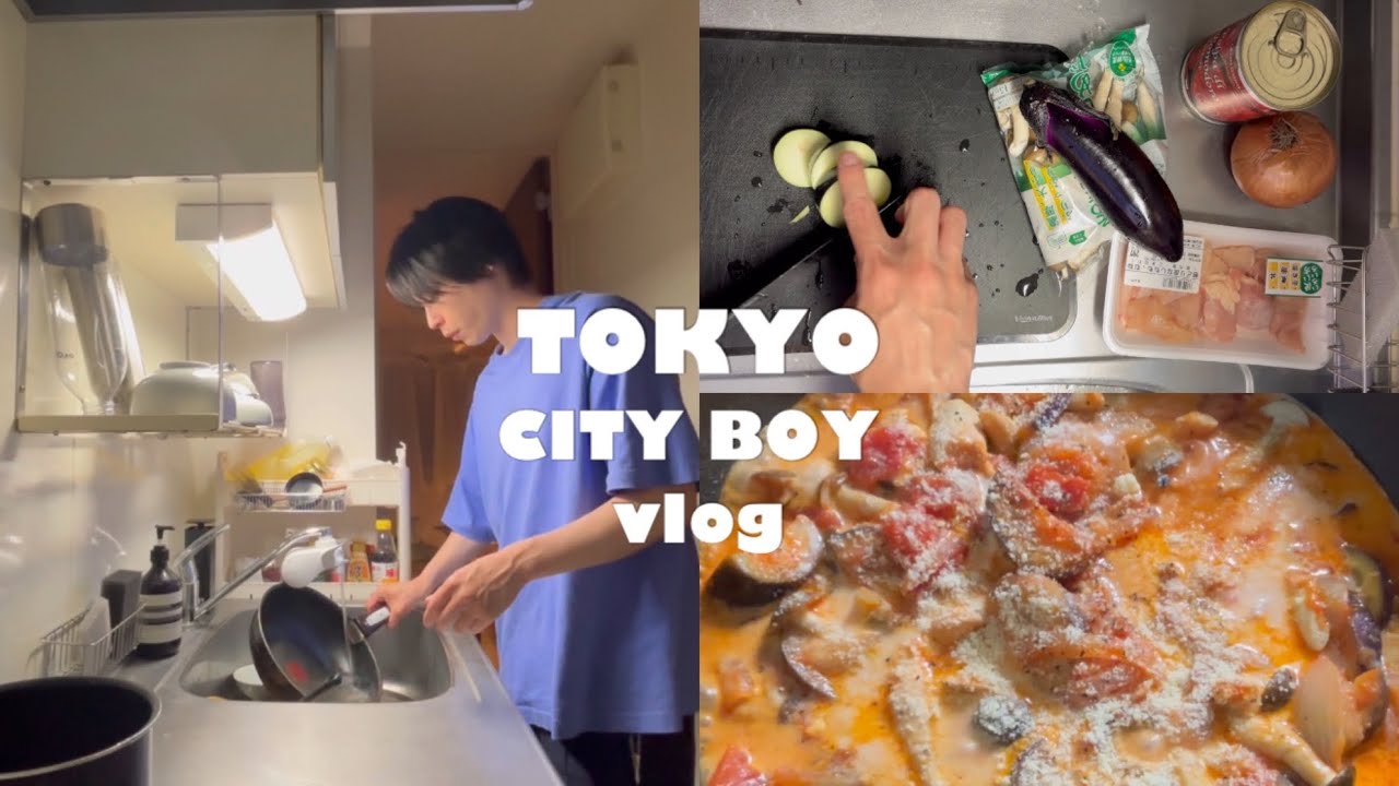 Life routine as a living alone man in Japan, cooking dinner