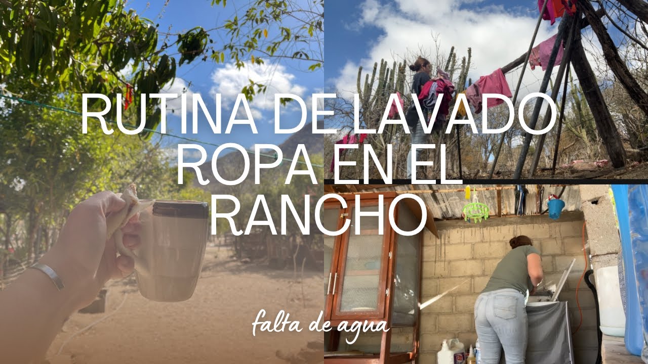 Rutina de lavado en el rancho/ lavamos muchísima ropa/ Escasea de agua en mi casa Infonavit.