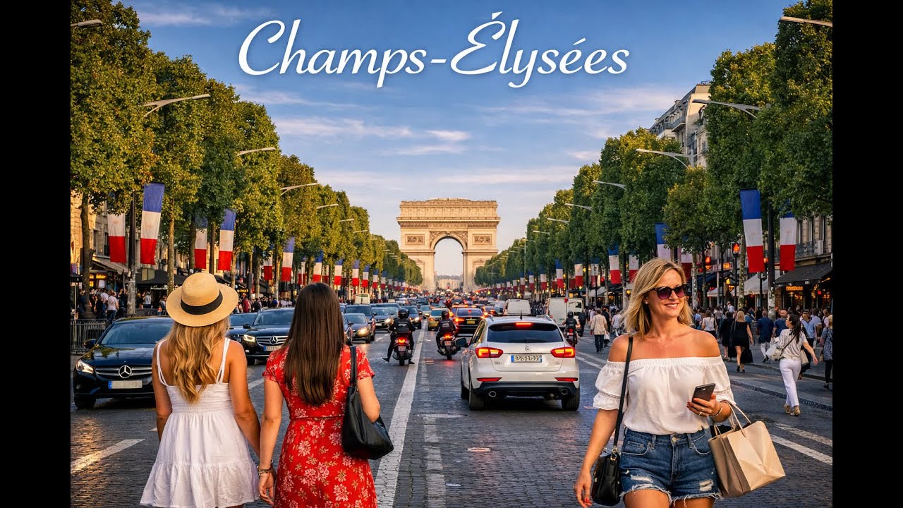 Champs-Élysées Paris | Walking the most famous street in France 🇫🇷  خیابان معروف شانزلیزه پاریس