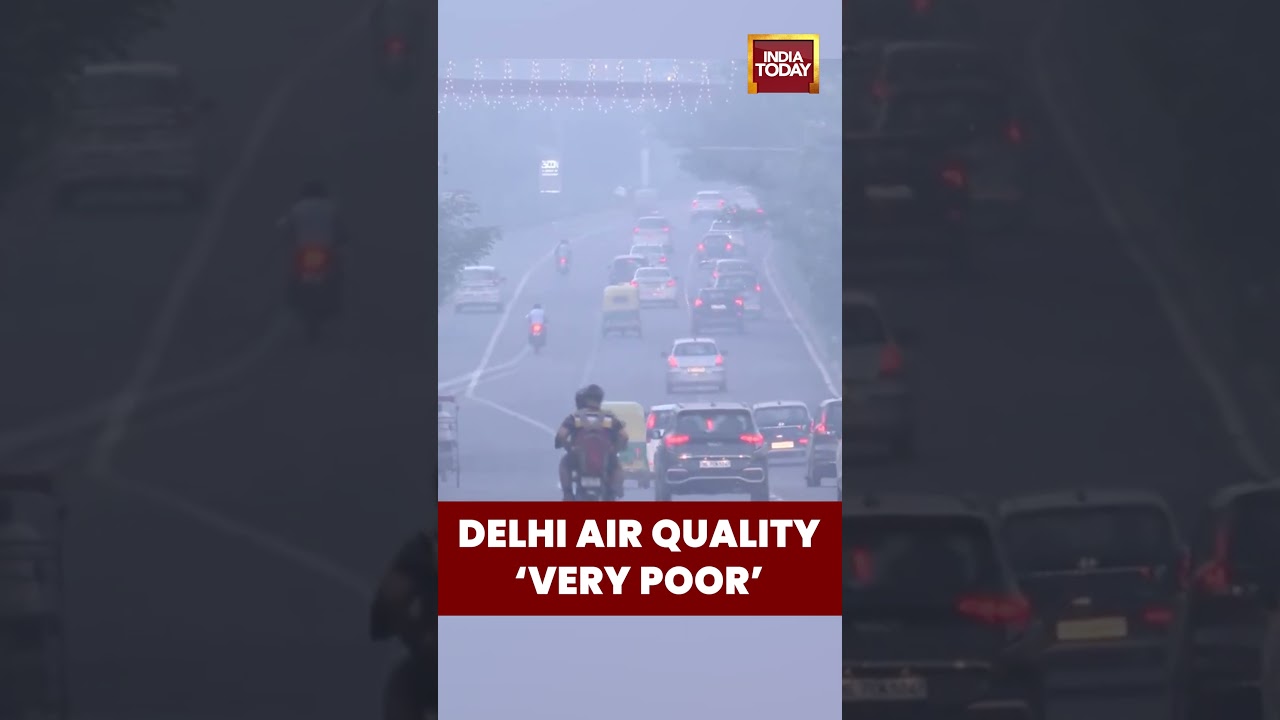 Delhi AQI Hits 350 Near Akshardham | Air Quality in &lsquo;Very Poor&rsquo; Category Today #delhiairquality