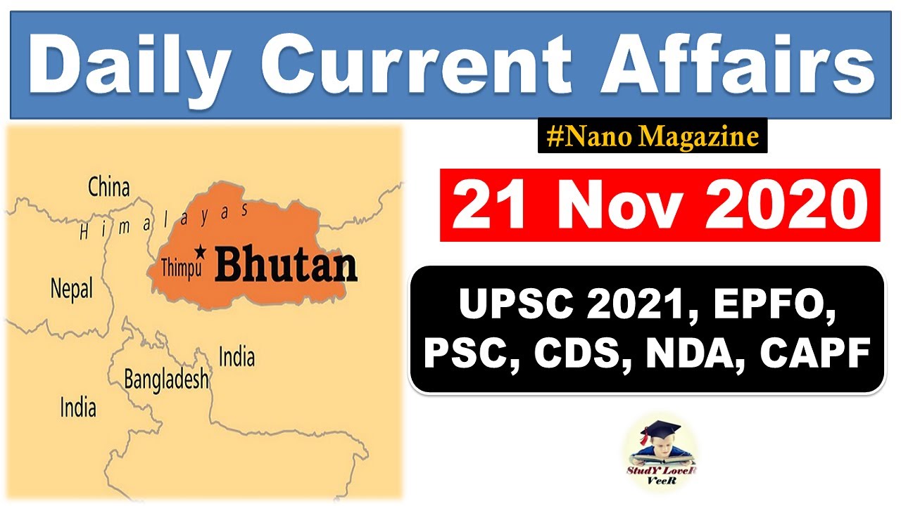 Daily Current Affairs 21 November 2020 | The Hindu | PIB News | Nano Magazine by Veer | UPSC, EPFO