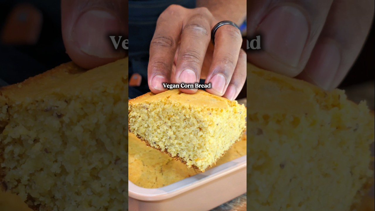 Everyone's Asking For My Vegan Cornbread Recipe #vegan #baking #trending