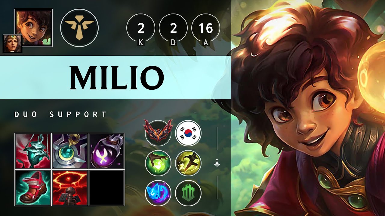 Milio Support vs Alistar - KR Grandmaster Patch 25.19