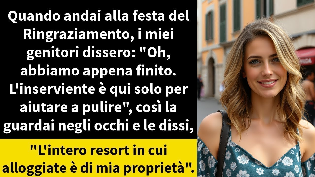 Quando andai alla festa del Ringraziamento, i miei genitori dissero   Oh, abbiamo appena finito