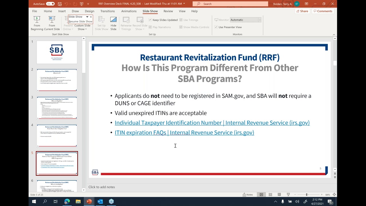 SBA Restaurant Revitalization Fund: How to Get Ready