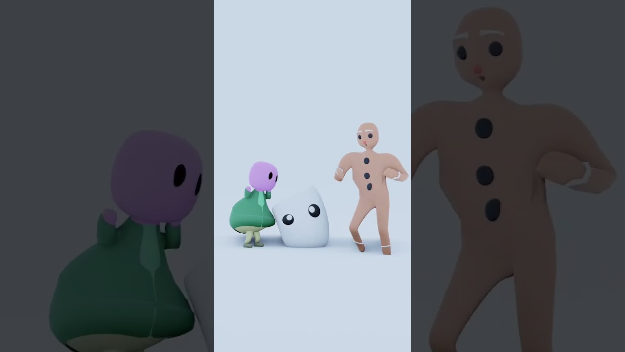 Gingerbread man 🎄#animation  #3danimation #cartoon #shorts #comedy #christmas #holiday
