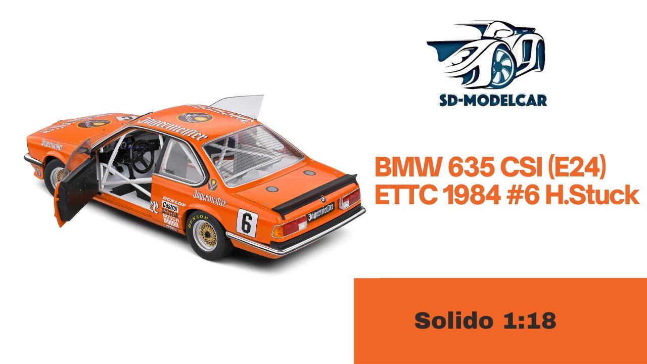 Unleashing Racing Heritage: BMW 635 CSI (E24) ETTC 1984 #6 H. Stuck 1:18 Solido Review