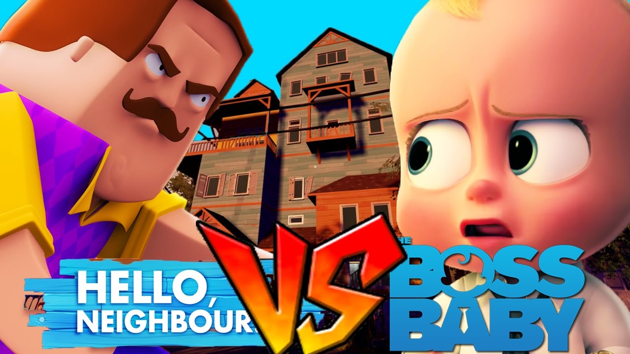 Minecraft - BOSS BABY VS HELLO NEIGHBOUR WAR!