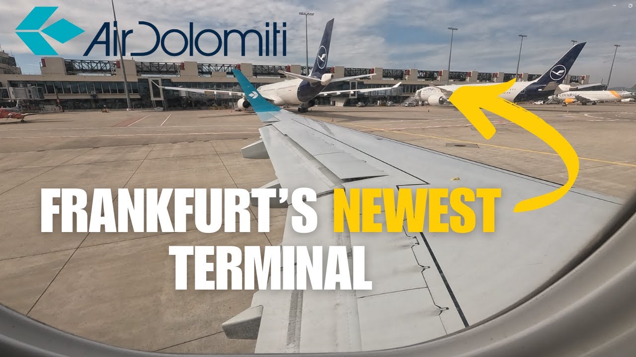 NEW TERMINAL 3! Air Dolomiti Embraer 190 take off from Frankfurt Airport
