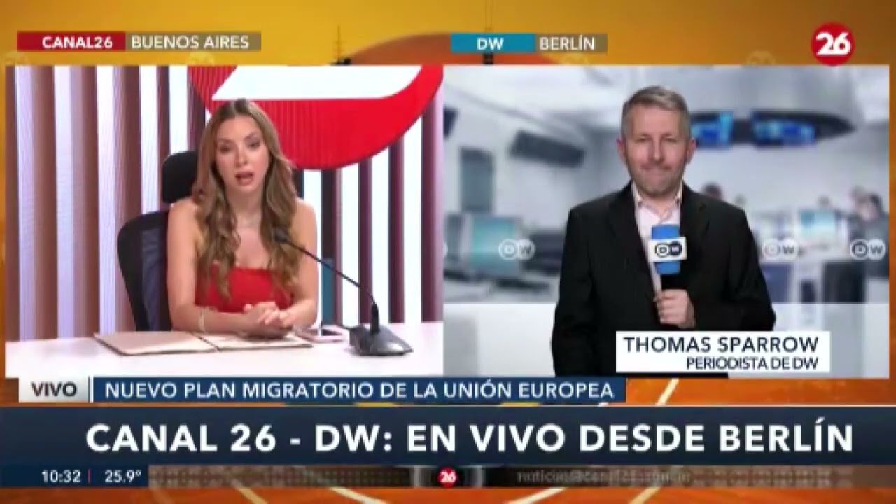 24/02/04 Thomas Sparrow corresponsal de DW en Berlín para Canal 26, Argentina