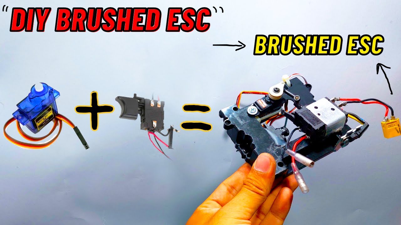 Chế ESC chổi than từ CÒ MÁY KHOAN PIN  và SERVO
